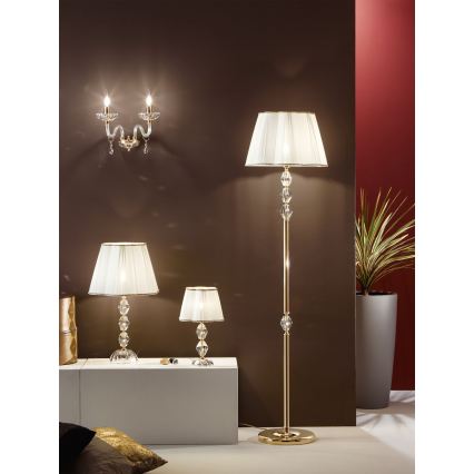 Ondaluce - kristallist laualamp BRIGIDA 1xE27/15W/230V kreemjas/läbipaistev