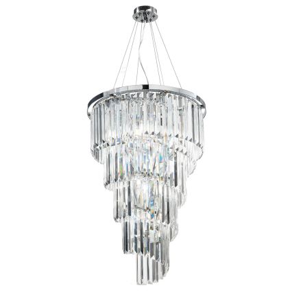 Ondaluce - Kristall-lühter ripptrossiga ALEXANDER 10xE14/10W/230V läbimõõt 50 cm läikiv kroom