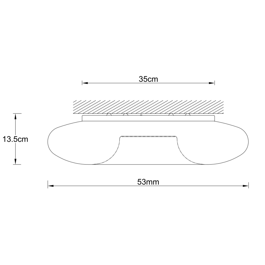 Ondaluce - Laelamp DODI 4xE27/15W/230V, läbimõõt 53 cm, valge