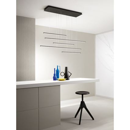 Ondaluce - LED-hämardatav kaabliga ripatslühter GENIUS LED/72W/230V must