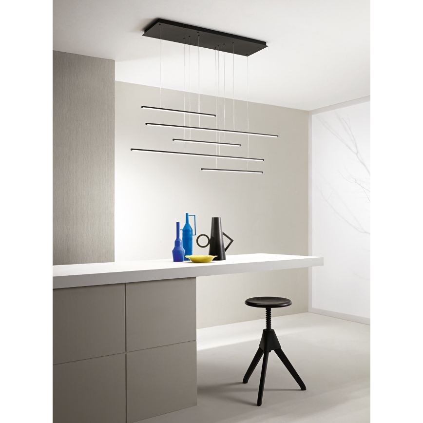 Ondaluce - LED-hämardatav kaabliga ripatslühter GENIUS LED/72W/230V must