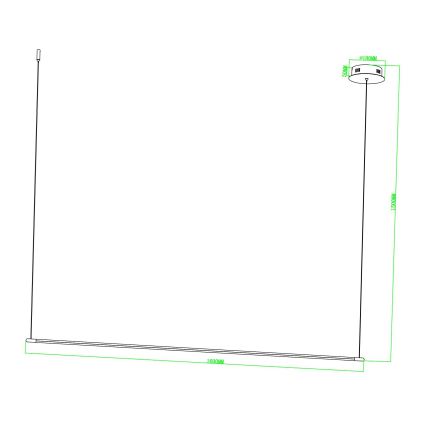 Ondaluce - LED hämardatav kaabliga rippvalgusti GENIUS LED/28W/230V, must