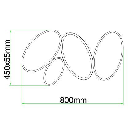Ondaluce - LED hämardatav laelamp RICE LED/34W/230V 45x80 cm kuldne