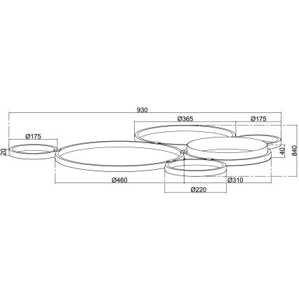 Ondaluce - LED-hämardatav laevalgusti POIS LED/68W/230V kuldne