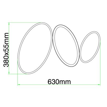 Ondaluce - LED hämardatav laevalgusti RICE LED/25W/230V 38x63 cm kuldne