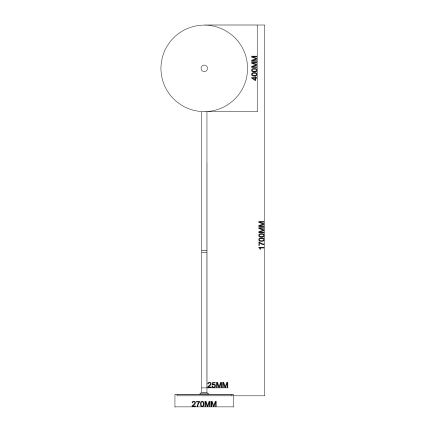 Ondaluce - LED hämardatav põrandalamp JOKEY LED/15W/230V 170 cm kuldne/läbipaistev