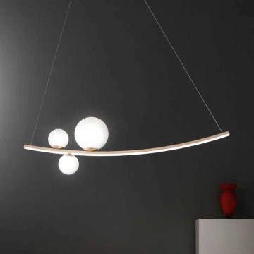 Ondaluce - LED-hämardatav ripplühter kaabliga ALTALENA LED/48W/230V kuldne/valge