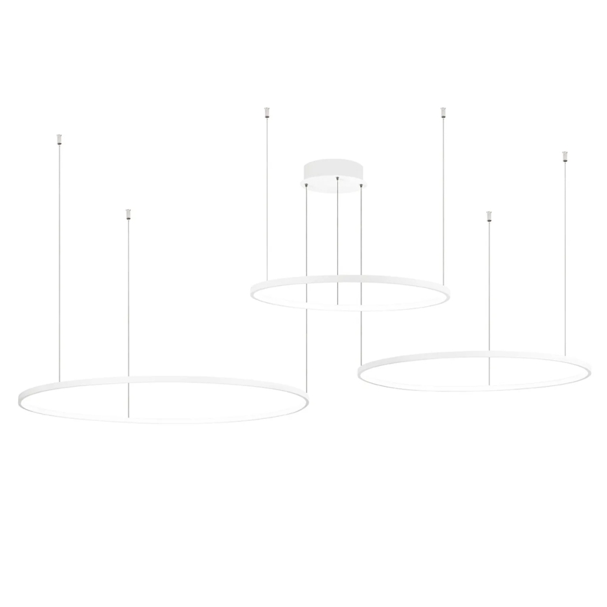 Ondaluce - hämardatav LED-rippvalgusti kaabliga SOEL LED/28W/230V + LED/38W + LED/47W 3000/4000K läbimõõt 100/80/60 cm valge