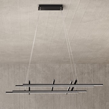 Ondaluce - LED hämardatav rippvalgusti kaablil MOVIDA LED/114W/230V must