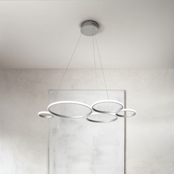 Ondaluce - LED-hämardatav rippvalgusti kaablil POIS LED/60W/230V, hõbedane