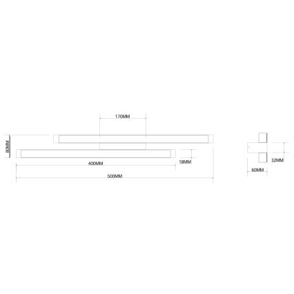 Ondaluce - LED-hämardatav seinavalgusti MOVIDA LED/16W/230V kuldne