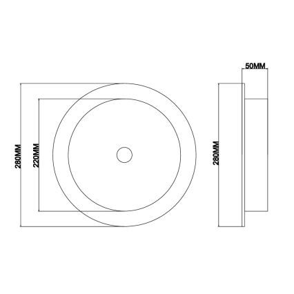 Ondaluce - LED seinalamp JOKEY LED/10W/230V kuldne/läbipaistev