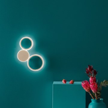 Ondaluce - LED-seinavalgusti POIS LED/20W/230V kuldne