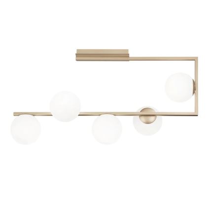 Ondaluce - MONILE varrega lühter 5xE14/10W/230V kuldne/valge