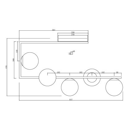 Ondaluce - MONILE varrega lühter 5xE14/10W/230V kuldne/valge