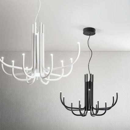 Ondaluce - NOUVEAU LED hämardatav kaabliga riputatav lühter LED/35W/230V, läbimõõt 78 cm, must