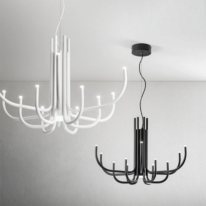 Ondaluce - NOUVEAU LED hämardatav kaabliga riputatav lühter LED/35W/230V, läbimõõt 78 cm, must