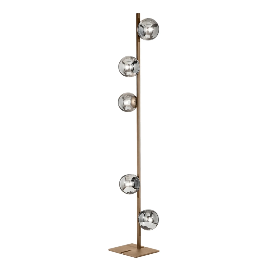 Ondaluce - Põrandalamp MONILE 5xE14/10W/230V 170 cm kuldne/valge