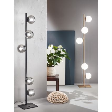 Ondaluce - Põrandalamp MONILE 5xE14/10W/230V 170 cm kuldne/valge