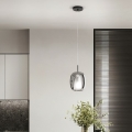Ondaluce - Ripatslamp kaabliga THELMA 1xE27/15W/230V Ø 19,5 cm must/suitsuhall