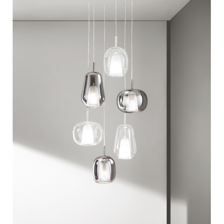 Ondaluce - Ripatslamp kaabliga THELMA 1xE27/15W/230V Ø 19,5 cm must/suitsuhall