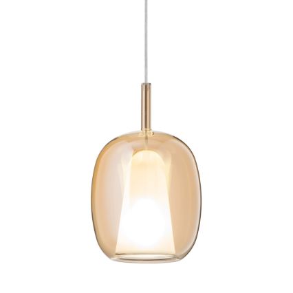 Ondaluce - Ripatslühter kaabliga THELMA 1xE27/15W/230V Ø 19,5 cm kuldne/suitsune beež