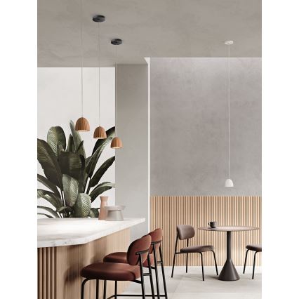 Ondaluce - Ripplamp kaabliga CONCRETE 1xGU10/7,5W/230V, läbimõõt 10,5 cm, betoon/valge