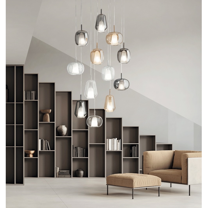 Ondaluce - Ripplamp kaabliga THELMA 2xE27/15W/230V suitsune beež