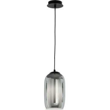 Ondaluce - Rippvalgusti juhtmega BONNIE 1xE27/15W/230V läbimõõt 15 cm suitsune must