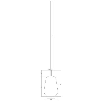 Ondaluce - Rippvalgusti juhtmega THELMA 1xE27/15W/230V läbimõõt 19 cm must/suitsuhall