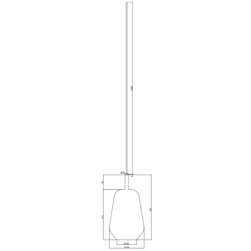 Ondaluce - Rippvalgusti juhtmega THELMA 1xE27/15W/230V läbimõõt 19 cm must/suitsuhall