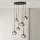 Ondaluce - Rippvalgusti kaabliga JEWEL 6xE14/10W/230V Ø 55 cm must/suitsune must