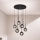 Ondaluce - Rippvalgusti kaabliga JEWEL 8xE14/10W/230V, läbimõõt 70 cm, must/suitsumust