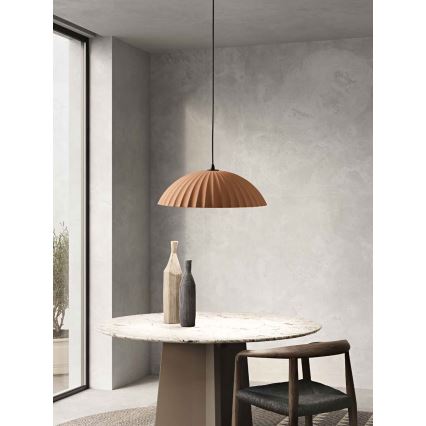 Ondaluce - Rippvalgusti kaabliga RUSTIC 1xE27/15W/230V läbimõõt 50 cm betoon/pruun
