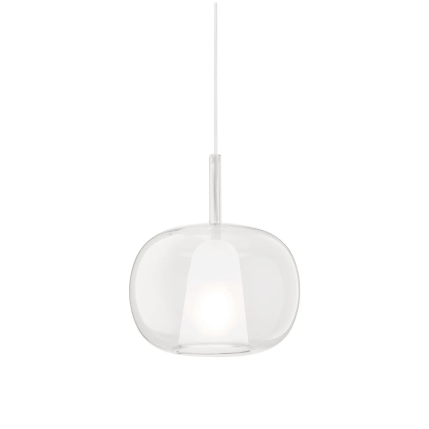 Ondaluce - Rippvalgusti kaabliga THELMA 1xE27/15W/230V Ø 25 cm kuldne/selge