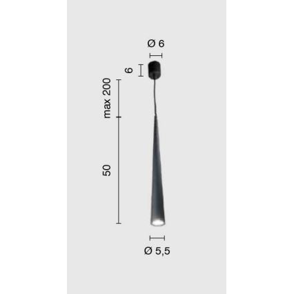 Ondaluce - rippvalgusti kaablil NOA 1xGU10/20W/230V läbimõõt 5,5 cm kuldne