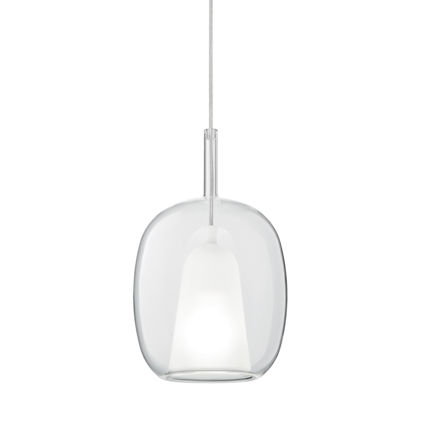 Ondaluce - rippvalgusti kaablil THELMA 1xE27/15W/230V läbimõõt 19,5 cm kuldne/läbipaistev