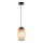 Ondaluce - Rippvalgusti riputuskaabliga BONNIE 1xE27/15W/230V läbimõõt 15,5 cm must/suitsune beež