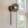 Ondaluce - Seinavalgusti JEWEL 1xE14/10W/230V must/suitsutatud must