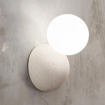 Ondaluce - Seinavalgusti ROCK 1xG9/7W/230V betoon/valge