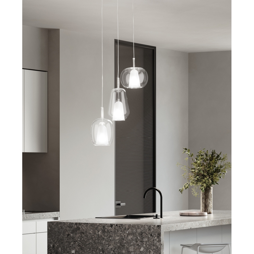 Ondaluce - THELMA rippvalgusti kaabliga 2xE27/15W/230V läbipaistev