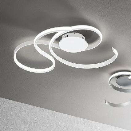 Ondaluce - TWIST LED hämardatav seinavalgusti 57W/230V, valge