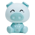 ONLI - Hämardatav LED laste öölamp PUPPIES LED/3W/230V 19 cm põrsas/roheline