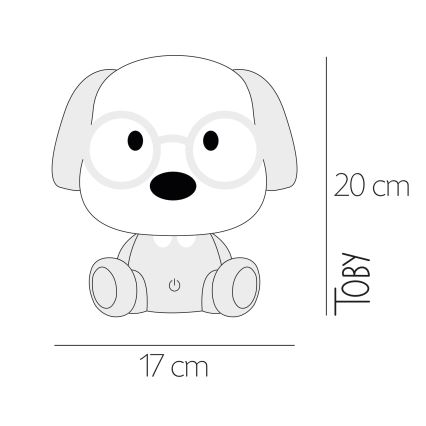 ONLI - hämardatav LED-öölamp lastele PUPPIES LED/3W/230V 20 cm koer/roosa