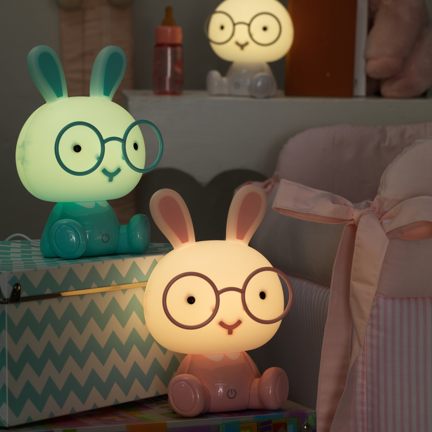 ONLI - hämardatav LED laste öölamp PUPPIES LED/3W/230V 22 cm jänku/sinine