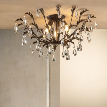 ONLI - laelamp TERESA 3xE14/6W/230V pronksvärvi