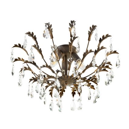 ONLI - laelamp TERESA 3xE14/6W/230V pronksvärvi