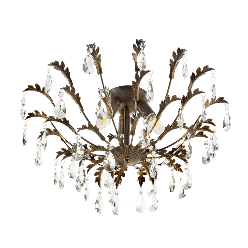 ONLI - laelamp TERESA 3xE14/6W/230V pronksvärvi