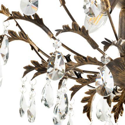 ONLI - laelamp TERESA 3xE14/6W/230V pronksvärvi