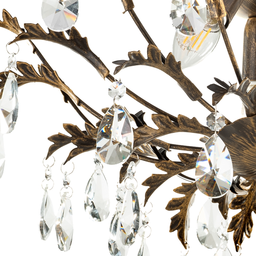 ONLI - laelamp TERESA 3xE14/6W/230V pronksvärvi